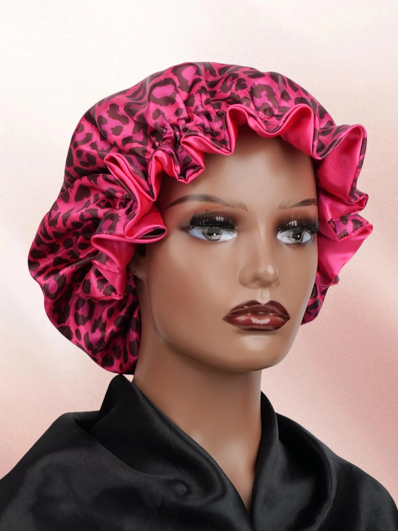 Double Layer Satin Sleep Bonnet for Women - Comfortable and Breathable Hair Protection Cap with Adjustable Fit