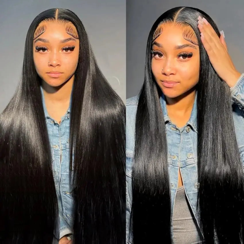 [NEW IN] Hot Star Straight 13X6 HD Lace Front Wigs Human Hair Pre Pluckedbleached Knots with Baby Hair Body Wave Frontal Human Hair Wig for Women