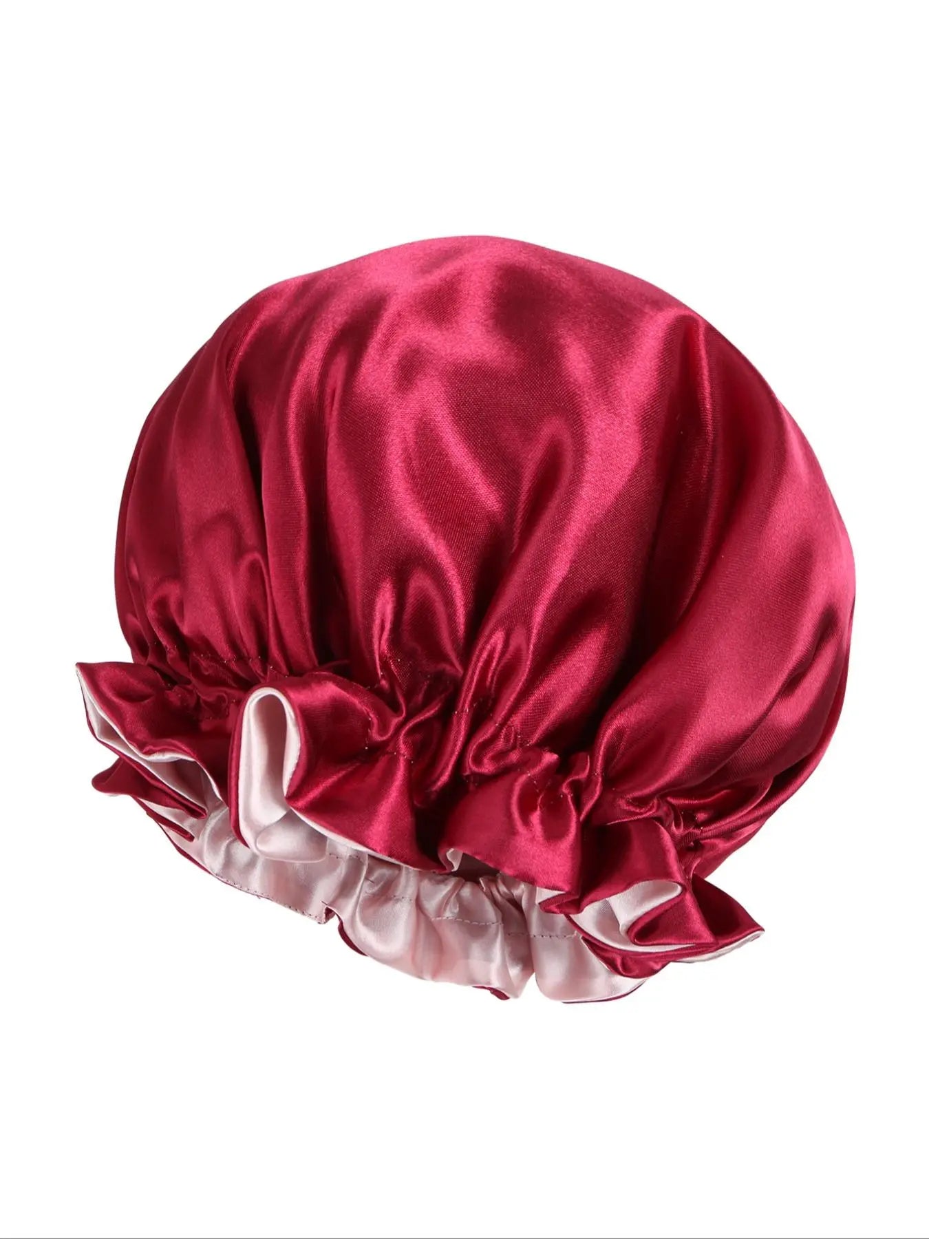Double Layer Satin Sleep Bonnet for Women - Comfortable and Breathable Hair Protection Cap with Adjustable Fit