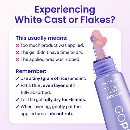 NEW! GOPURE Instant Lift Eye Gel - for the Look of Puffiness & Bags, Wrinkles, Fine Lines and Dark Circles, anti Aging Skin Care for Men & Women with Collagen Targeting Biotech under Eye Brightener