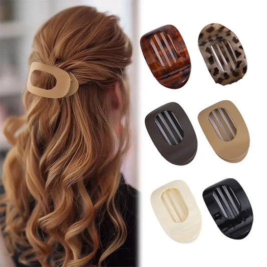6-Pack Acrylic No-Crease Hair Clips – Durable Matte Claw Barrettes for Women and Girls, Ideal for Thick and Thin Hair, Stylish Accessory Set for Work, Parties, and Travel