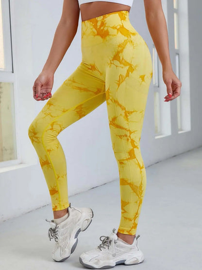 Women's High Waist Tie Dye Yoga Pants - Breathable Fitted Leggings, Seamless Stretch Workout Tights, Plus Size Options Available